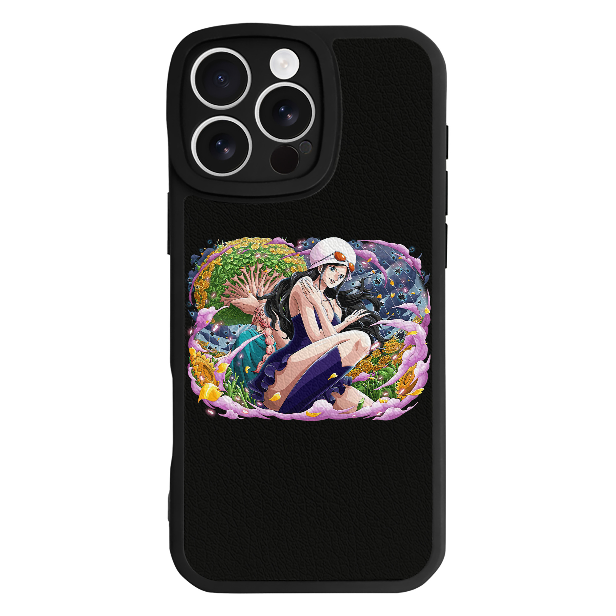 （画像用） ワンピース ニコ・ロビン ONE PIECE Nico Robin 【iPhone 16シリーズ対応】シリコンスマホケース（レザー調） 材質：シリコン